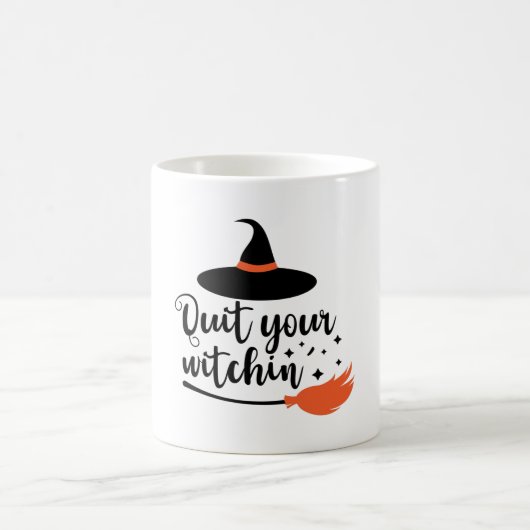 Beenden Sie das lustige Halloween-Zitat Ihres Witc Kaffeetasse (Mittel)