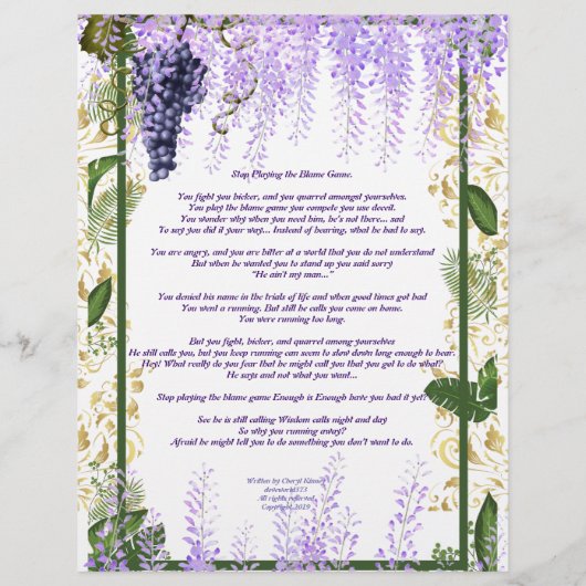 Beenden Sie das Personalisierte Spielpapier 1 (Rückseite)