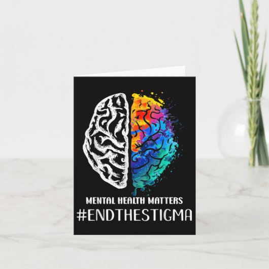Beenden Sie das psychische Bewusstsein der Stigma Karte (Vorderseite)
