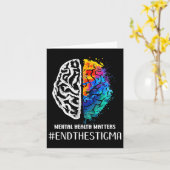 Beenden Sie das psychische Bewusstsein der Stigma Karte (Gelbe Blume)