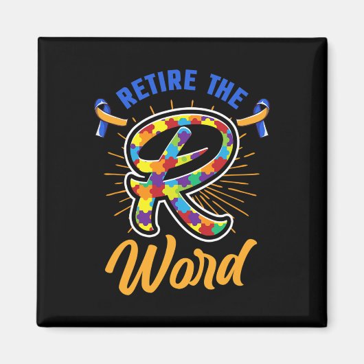 Beenden Sie das R Word Down Syndrom und das Bewuss Magnet (Vorne)