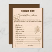 Beenden Sie das Sentence Party-Spiel des Bachelore Begleitkarte (Vorne/Hinten)