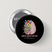 Beenden Sie das Stigma Mental Health Problems Ment Button (Vorne & Hinten)