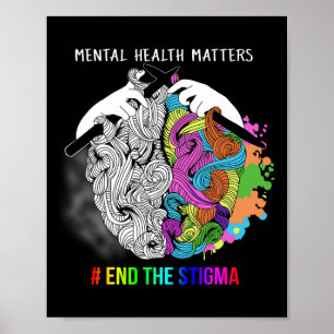 Beenden Sie das Stigma Mental Health Problems Ment Poster