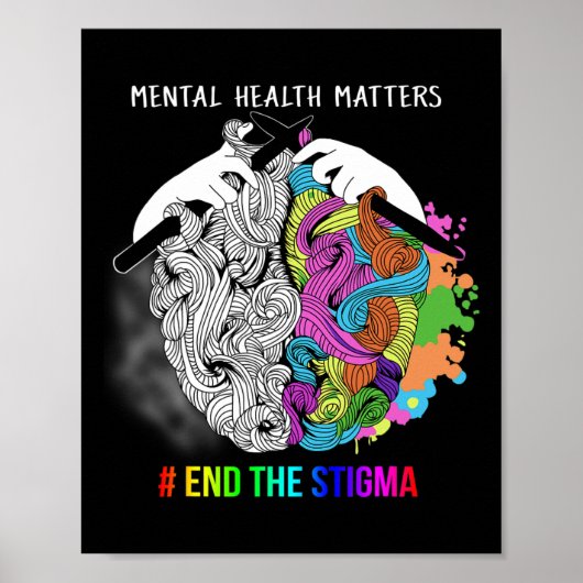 Beenden Sie das Stigma Mental Health Problems Ment Poster (Vorne)