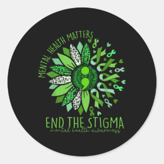 Beenden Sie das Stigma Mental Health S Awareness B Runder Aufkleber