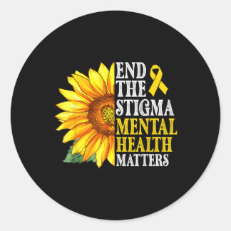 Beenden Sie das Stigma Mental Health S Awareness S Runder Aufkleber