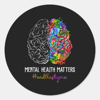 Beenden Sie das Stigma, wenn es um Gesundheitsfrag Runder Aufkleber