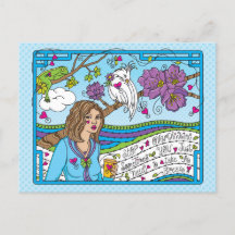 Beenden Sie das Überdenken der Postkarte