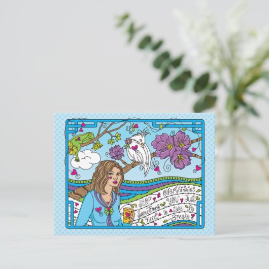 Beenden Sie das Überdenken der Postkarte (Stehend Vorderseite)