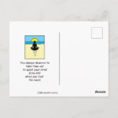 Beenden Sie das Überdenken der Postkarte (Rückseite)