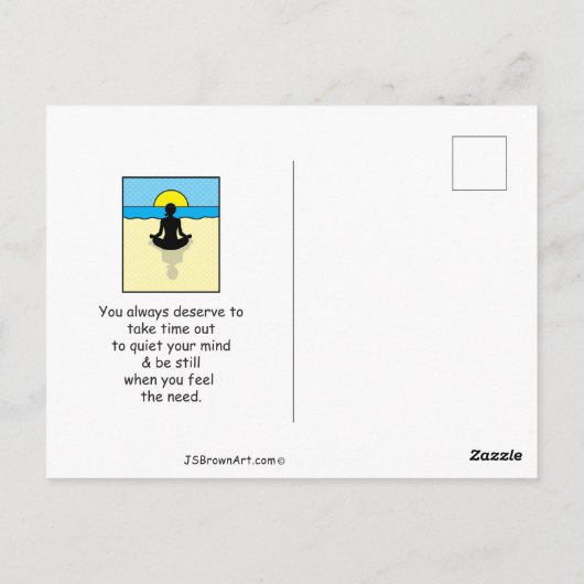 Beenden Sie das Überdenken der Postkarte (Rückseite)