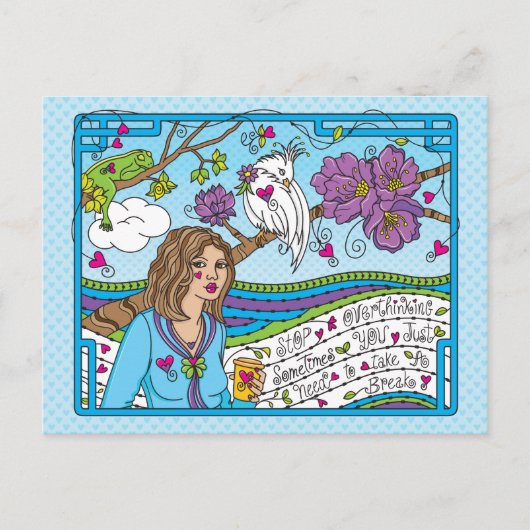 Beenden Sie das Überdenken der Postkarte (Vorderseite)