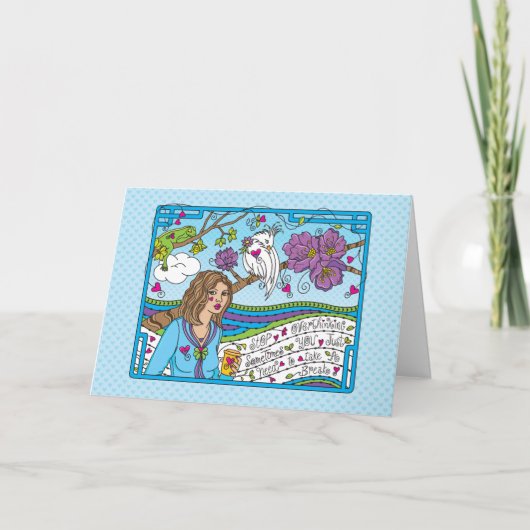 Beenden Sie das Überdenken_Grußkarte Karte (Vorderseite)