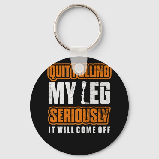 Beenden Sie das Ziehen meiner leg Amputee Rollstuh Schlüsselanhänger (Vorderseite)