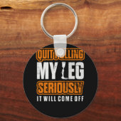 Beenden Sie das Ziehen meiner leg Amputee Rollstuh Schlüsselanhänger (Vorderseite)