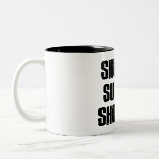 Beenden Sie den Anzug nach oben Zweifarbige Tasse (Links)