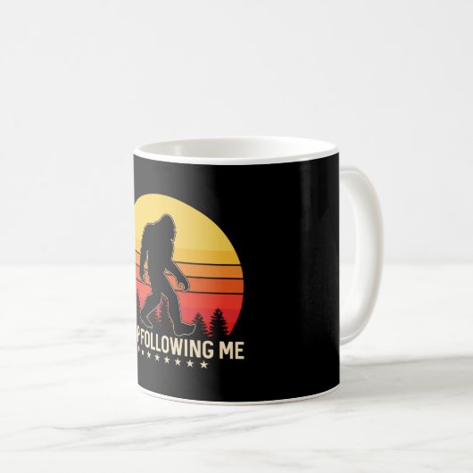 Beenden Sie den | Bigfoot Retro Design Kaffeetasse (VorderseiteRechts)