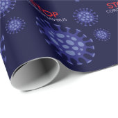 Beenden Sie den Cartoon der Coronavirus-Pandemie Geschenkpapier (Rolleneckpunkt)