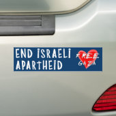 Beenden Sie den israelischen Apartheid-Freien Gaza Autoaufkleber (Auf Auto)