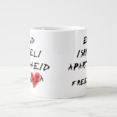 Beenden Sie den israelischen Apartheid-Freien Gaza Jumbo-Tasse (Vorderseite)