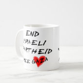 Beenden Sie den israelischen Apartheid-Freien Gaza Kaffeetasse (Vorderseite Links)