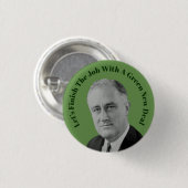 Beenden Sie den Job Green New Deal Button (Vorne & Hinten)