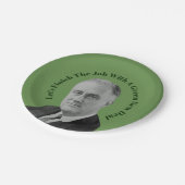 Beenden Sie den Job Green New Deal Pappteller (Schrägansicht)