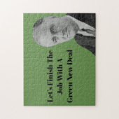 Beenden Sie den Job Green New Deal Puzzle (Vertikal)