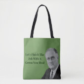 Beenden Sie den Job Green New Deal Tasche (Vorderseite)