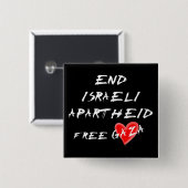 Beenden Sie den Knopf Israelische Apartheid-Freie Button (Vorne & Hinten)