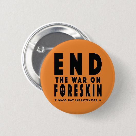 Beenden Sie den Krieg auf Foreskin-Knopf Button (Vorne & Hinten)