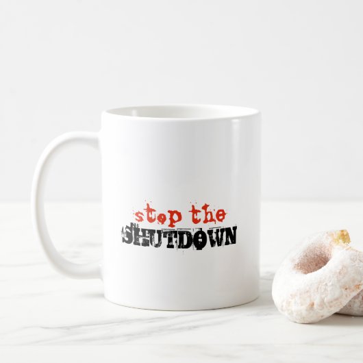 Beenden Sie den politischen Protest-benutzerdefini Kaffeetasse (Mit Donut)