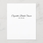 Beenden Sie den Satz | Brautparty Game (Rückseite)