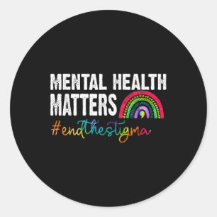 Beenden Sie den Stigma Mental Health S Awareness R Runder Aufkleber