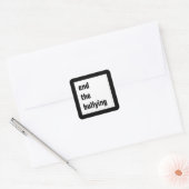 Beenden Sie die Aufkleber am Bullying Square (Umschlag)