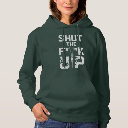 Beenden Sie die F#%K Fett Typografie Hoodie (Vorderseite)