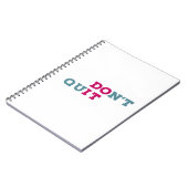 Beenden Sie die Inspiration nicht Notizblock (Linke Seite)