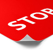 Beenden Sie die rote Warnung, benutzerdefinierten Poster (Ecke)