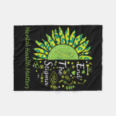 Beenden Sie die Stigma Mental Health Problems Ribb Fleecedecke (Vorderseite (Horizontal))