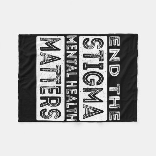 Beenden Sie die Stigma psychische Gesundheitsprobl Fleecedecke (Vorderseite (Horizontal))