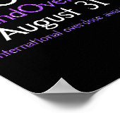 Beenden Sie die Überdosierung Internationaler Tag  Poster (Ecke)