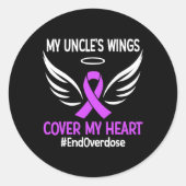 Beenden Sie die Überdosierung meines Onkels mit de Runder Aufkleber (Vorderseite)