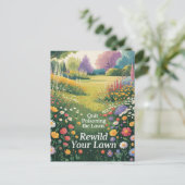 Beenden Sie die Vergiftung Ihres Rasens Postkarte (Stehend Vorderseite)