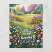 Beenden Sie die Vergiftung Ihres Rasens Postkarte (Vorderseite)