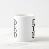 Beenden Sie gefüttert - Schwarzes Kaffeetasse (Mittel)