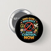 Beenden Sie Gewalt mit Waffen jetzt Button (Vorne & Hinten)