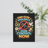 Beenden Sie Gewalt mit Waffen jetzt Postkarte (Stehend Vorderseite)