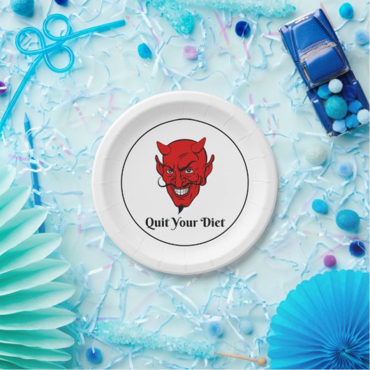Beenden Sie Ihren Diet Devil Satan Pappteller (Party)