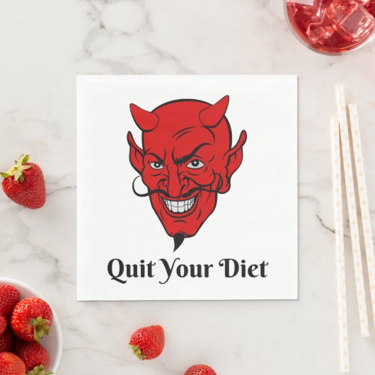 Beenden Sie Ihren Diet Devil Satan Serviette (Beispiel)
